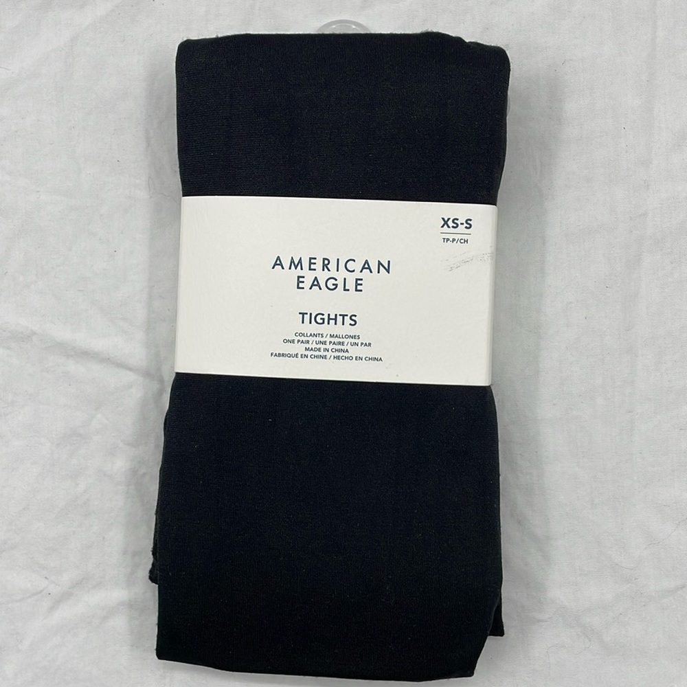 NWT. American Eagle XS/S Black Tights. - Picture 4 of 5